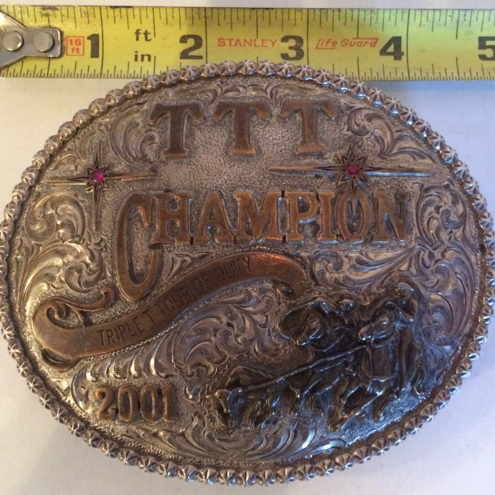 Pro Team Roper Trophy Belt Buckle